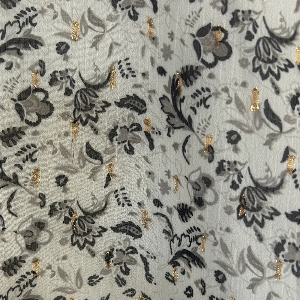 Joie Floral Print Blouse - White and Gray - Picture 6 of 7